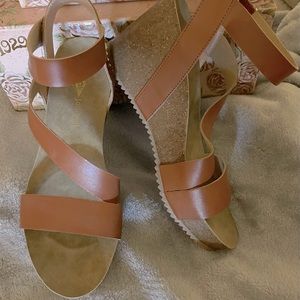 Jolimall cork bottom wedges. Super cute! Super comfortable!